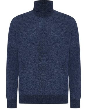 D 40 Turtleneck Wool Jumper - Blue