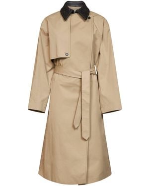 Bottega Veneta Sahara Lightweight Waterproof Cotton Trench Coat - Natural
