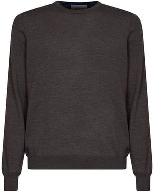D 40 Virgin Wool Knit Crewneck Sweater<Br - Black