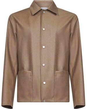 D 40 Virgin Wool Chore Jacket<Br - Brown