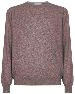 D 40 Dark Wool And Cashmere Blend Crewneck Jumper - Brown