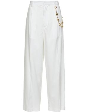 DARKPARK Viscose Blend Danielle Chain Trousers - White