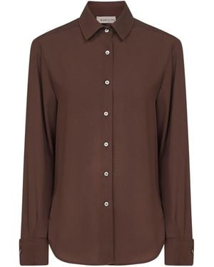 Blanca Vita Crepe Corten Shirt - Brown
