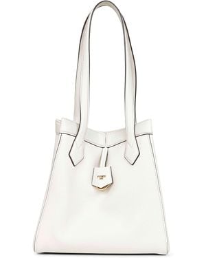 Fendi Origami Medium Shoulder Bag - White