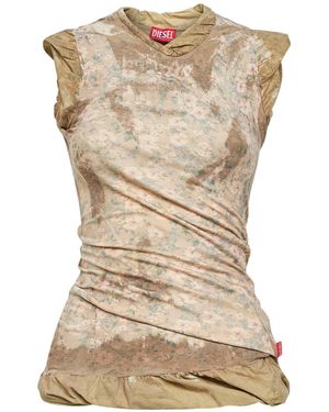 DIESEL Sleeveless Tops - Natural