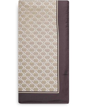 Gucci Laminated Printed Silk Twill Carré - Natural