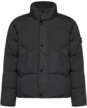 Stone Island Lead Crinkle Reps Ny Down Jacket - Black