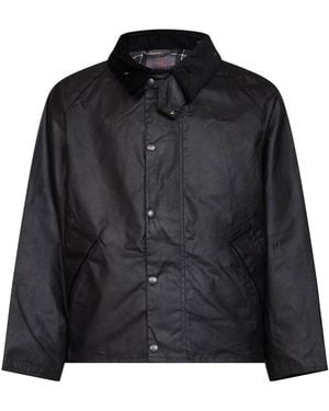 Barbour Waxed Cotton Os Transport Jacket - Black