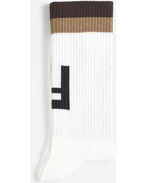 Fendi White Logo Socks