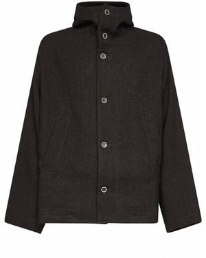 Uma Wang Giacca Con Cappuccio Juto - Nero