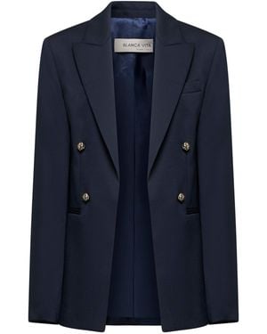 Blanca Vita Gabardine Gorizia Blazer - Blue