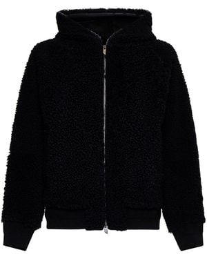 Salvatore Santoro Shearling And Leather Reversible Jacket - Black