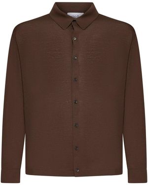 D 40 Virgin Wool Knit Shirt - Brown