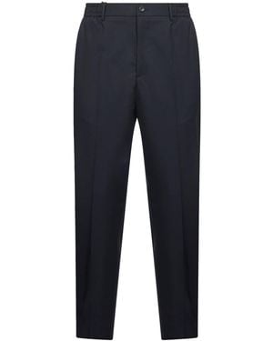 Tagliatore Stretch Virgin Wool Blend Garcon Trousers - Blue