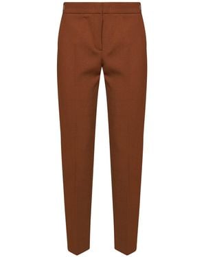 Max Mara Mxmacino Slim-Fit Trousers - Brown