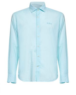 MC2 Saint Barth Chemise Shirt Voile Cotton - Blue