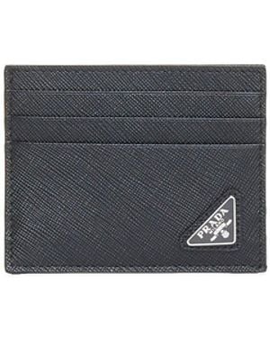 Prada Saffiano Leather Card Holder - White