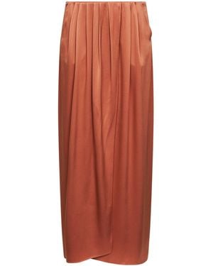 Giorgio Armani Silk Long Wrap Skirt - Orange
