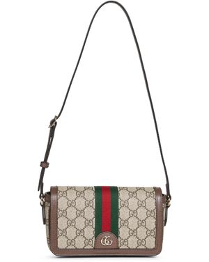 Gucci And Dark Ophidia Mini Shoulder Bag - White