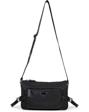 PRADA VIAGGIO Medium Crossbody Bag - Black