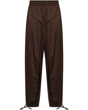 Blanca Vita Chocolate Technical Poplin Pagila Cargo Trousers - Brown