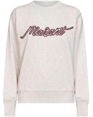Isabel Marant Ecru Fleece Cotton Rise Sweatshirt - White