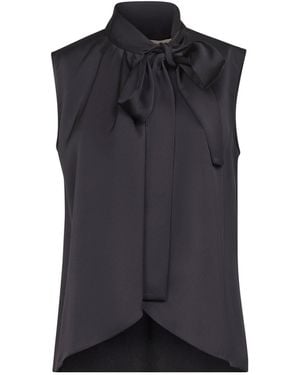 Blanca Vita Midnight Satin Topina Top - Black