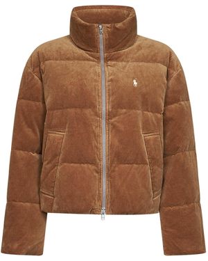 Polo Ralph Lauren Tan Corduroy Padded Jacket - Brown