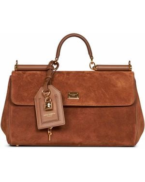 Dolce & Gabbana Borsa A Mano My Sicily Media Cammello - Marrone