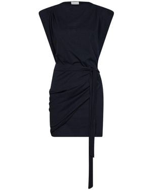 Isabel Marant Jersey Marielle Draped Mini Dress - Blue