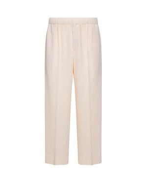 Homme Plissé Issey Miyake Wall Pale Monthly Colours January Trousers<Br - White