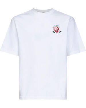CASABLANCA Dragonfly Floral Oversized T-Shirt - White