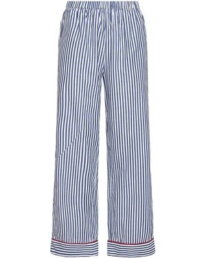 MC2 Saint Barth Striped Poplin Galassia Pajama-Style Pants - Blue
