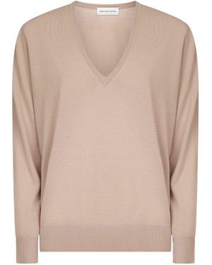 Dries Van Noten Fine Merino Wool Loose-Fit Sweater - Natural