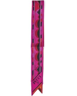 PUCCI And Silk Twill Bandeau With Mixed Prints - Pink