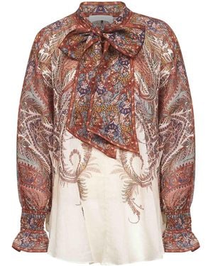 Zimmermann Blusa Con Fiocco Rhiannon - Bianco