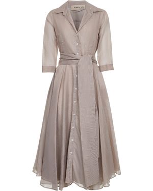 Blanca Vita Muslin Allia Midi Shirtdress in White | Lyst
