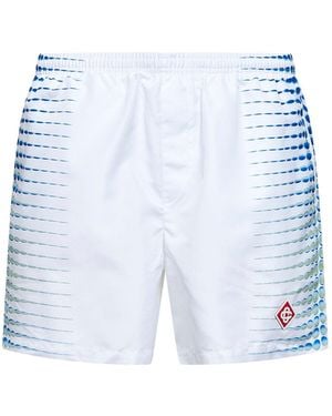 CASABLANCA Technical Fabric Printed Swim Shorts - Blue