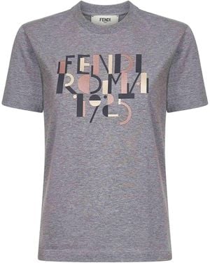 【関税＆送料込み】Fendi 3D Rome Cropped T-Shirt Clothing Fendi 3d 'roma' cropped t-shirt | The Fashion Square