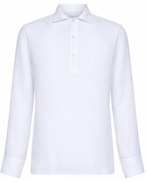 Tagliatore Linen Polo-Style Shirt - White