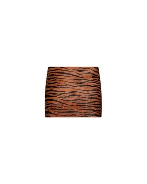 AINT EIJA Andrea Zebra-Print Calf Hair Mini Skirt - Brown