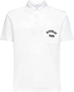 Givenchy Cotton Piqué Paris Polo Shirt - White