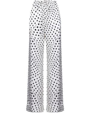 Stella McCartney And Polka Dot Viscose Oversized Trousers - White