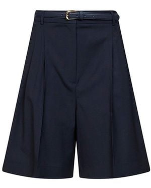 Max Mara Bermuda Con Cintura Mstadorno - Blu