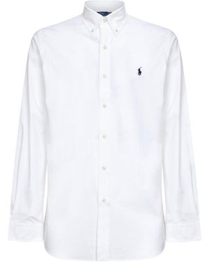 Polo Ralph Lauren Stretch Poplin Custom-Fit Shirt - White