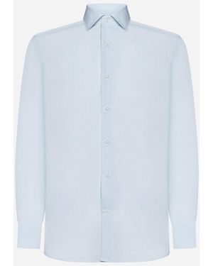 D4.0 Zephir Cotton Shirt - White