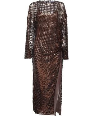The Attico Abito Midi - Marrone