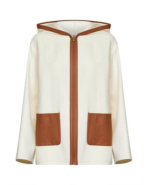 Max Mara Mstcomica Short Hooded Coat - White