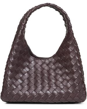 Bottega Veneta Dark Barolo Small Campana Shoulder Bag - Purple