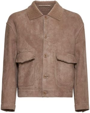 Salvatore Santoro Suede And Shearling Jacket - Brown